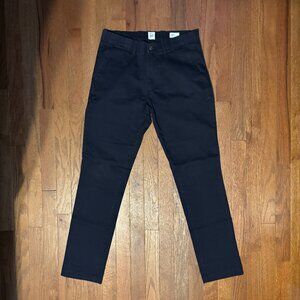 Gap Khaki Navy Chino Pants Mens 28 X 30 Slim Fit in Great Condition!